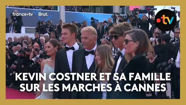 #Cannes2024 : Kevin Costner et sa famille sur les marches à Cannes