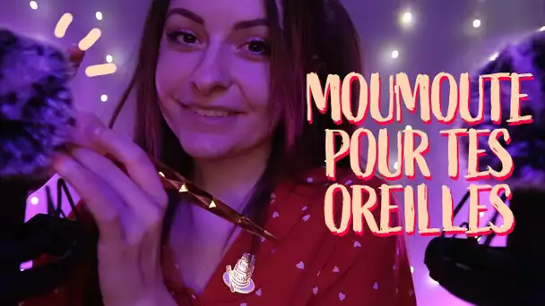 ASMR | Face burshing, moumoute, chuchotements et ouverture d'une petite boîte ✨