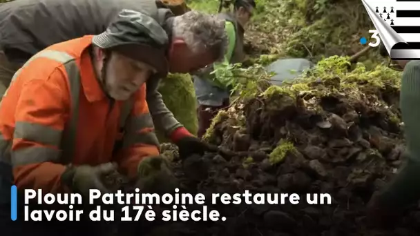 Ploun Patrimoine restaure un lavoir du 17è siècle. Edition An Taol Lagad du 23 avril 2024