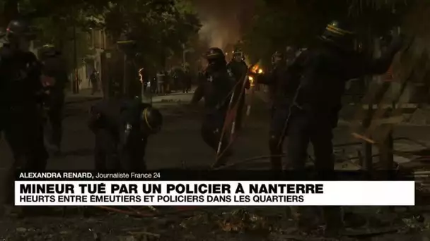 Mineur tué à Nanterre : des explosions et des feux dans la ville • FRANCE 24