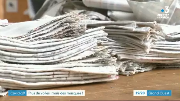 Coronavirus : une voilerie de Roscoff se met à la confection de masques
