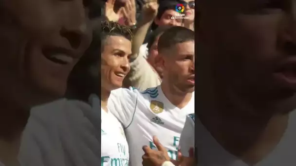 Cristiano Ronaldo's last goal in #ElDerbiDeMadrid  😲⚽ #shorts #laligasantander #realmadrid #atletico