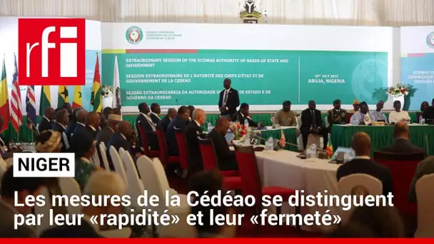 Niger : les mesures annoncées par la Cédéao se distinguent par leur «rapidité» et leur «fermeté»