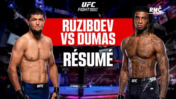 Résumé UFC : Ruziboev détruit Dumas et signe une 10e finition d'affilée au 1er round