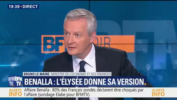 Affaire Benalla: 'Il n&#039;y a pas de crise politique', affirme Bruno Le Maire