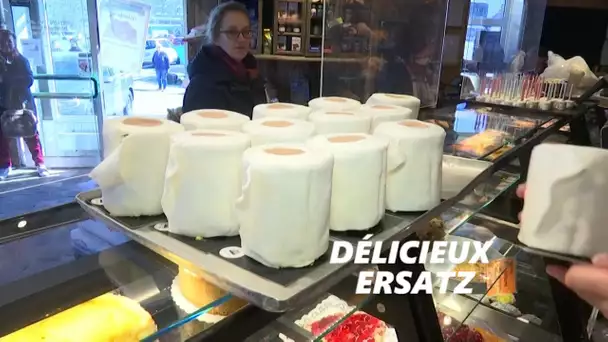 Grâce au papier toilette, un boulanger relance son activité pendant le confinement