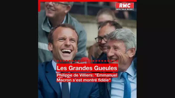 "Il s'est montré fidèle", assure Philippe de Villiers à propos d'Emmanuel Macron