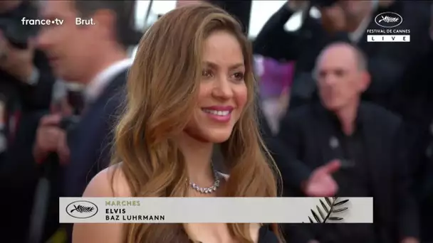 #Cannes2022. Shakira sur les marches de Cannes pour le film Elvis de Baz Luhrmann