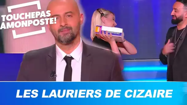 Les lauriers de Cizaire : Kelly Vedovelli "attaque" Cyril Hanouna avec un dictionnaire !