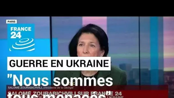 La présidente de la Géorgie Salomé Zourabichvili réagit à l'invasion de l'Ukraine • FRANCE 24