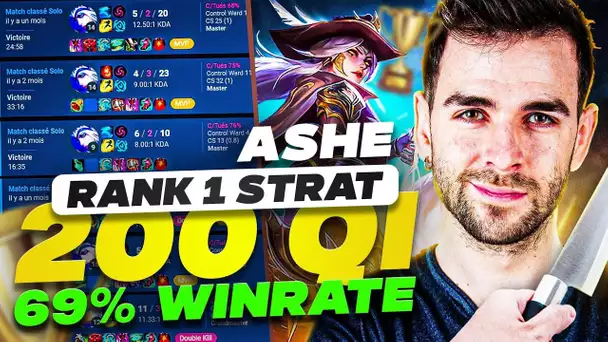 LA STRAT 200 IQ DE LA #1 ASHE SUPP DU MONDE RANK 1 CORÉE (69% WINRATE)