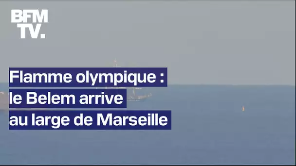 Les premières images du Belem au large de Marseille, avec la flamme olympique à son bord