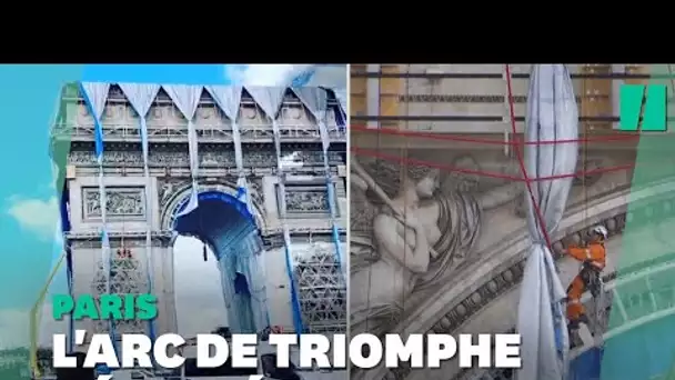 Arc de Triomphe: l'œuvre de Christo et Jeanne-Claude démontée