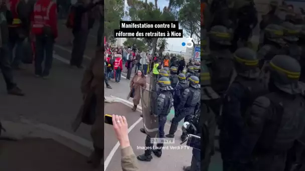 Manifestation à #Nice contre la réforme des retraites ce 23 mars. #retraites #manifestation #police