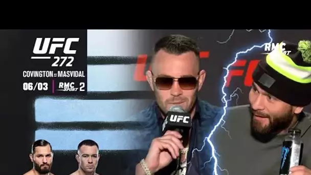 UFC 272 : Mavsidal et Covington se chauffent lors du Media Day (combat le 6 mars sur RMC Sport 2)