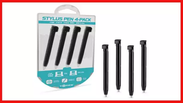 Tomee Stylus Pen Set for Nintendo DSi/ Nintendo DS Lite (Black) (4-Pack)