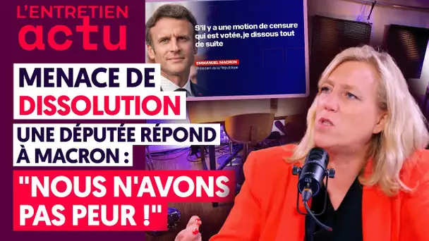 MENACE DE DISSOLUTION. UNE DÉPUTÉE RÉPOND À MACRON : "NOUS N'AVONS PAS PEUR"