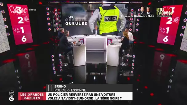 Policier renversé dans l'Essonne: "Il se bat pour vivre" confie son chef de brigade sur RMC