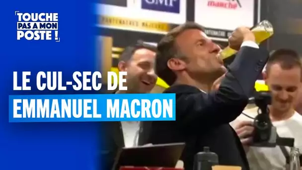 Emmanuel Macron fait polémique après un cul-sec d'une bière !