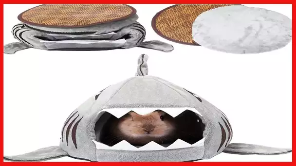 Gray Shark Guinea Pig Bed Guinea Pig Hideout Guinea Pig House Animals Bed Warm Small Hamster nest