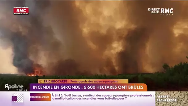Gironde : Éric Brocardi, porte-parole des sapeurs-pompiers de France, fait le point sur la situation