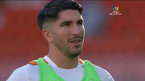 Calentamiento Valencia CF vs RCD Espanyol de Barcelona