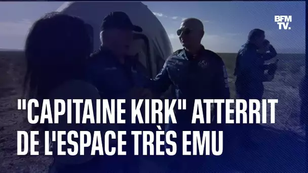 L'acteur de Star Trek William Shatner atterrit très ému de son court voyage dans l'espace