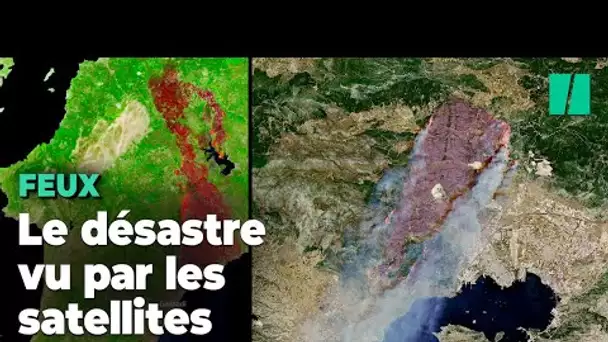 Ces images satellites saisissantes montrent l’ampleur des incendies en Grèce