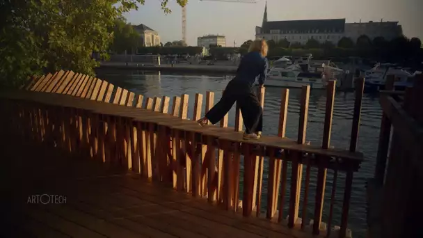 #corpsémouvants  la danseuse Cécilia Emmenegger le long du port du canal Saint-Félix SVO