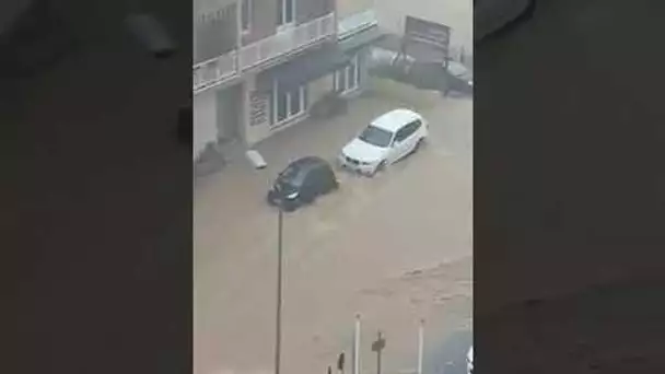Déluge de pluie dans le quartier des Salines, à Ajaccio