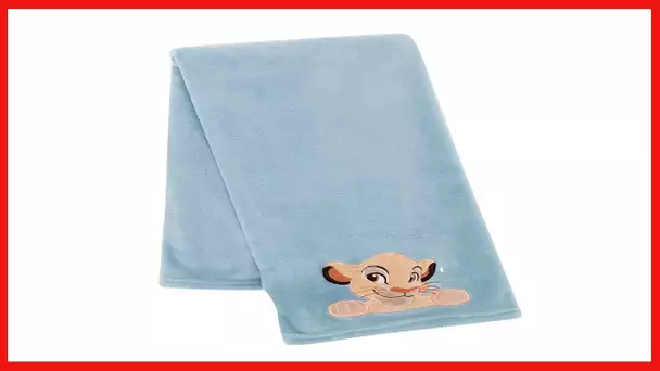 Lambs & Ivy Lion King Adventure Baby Blanket, Blue , 30x40 Inch (Pack of 1)