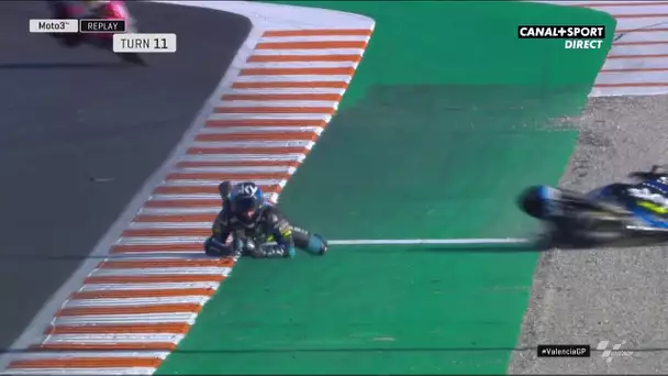 La chute de Celestino Vietti en fin de FP3 !