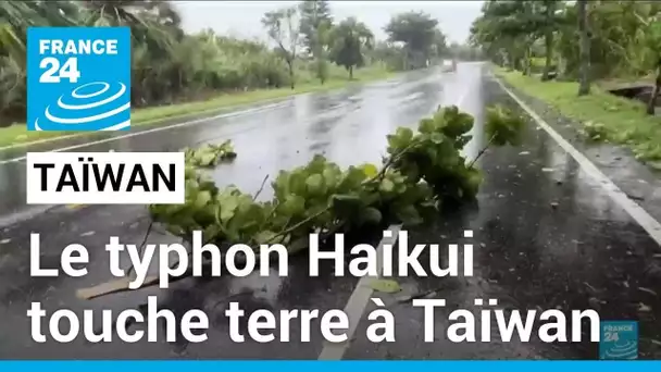 Le typhon Haikui touche terre à Taïwan • FRANCE 24