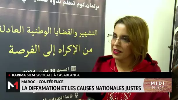 Maroc-Conférence : La diffamation et les causes nationales justes