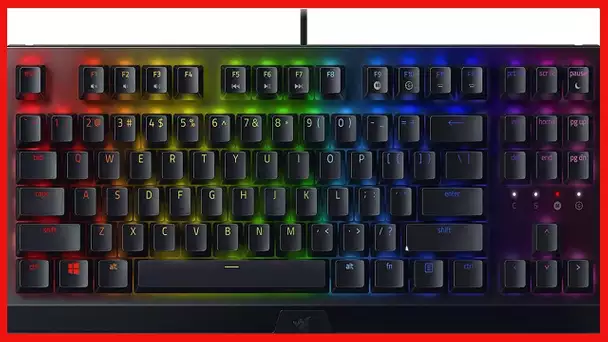 Razer BlackWidow V3 Tenkeyless TKL Mechanical Gaming Keyboard: Green Mechanical Switches - Tactile