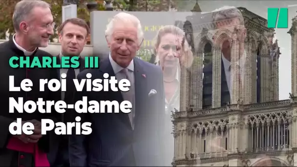 Les images de la visite de Charles III à Notre-Dame de Paris et au Marché aux fleurs