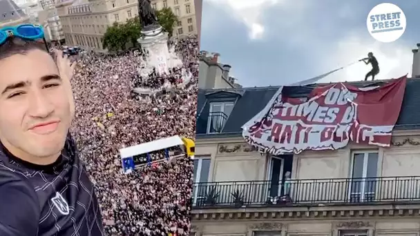 Il grimpe un immeuble pour décrocher une banderole d'extrême droite