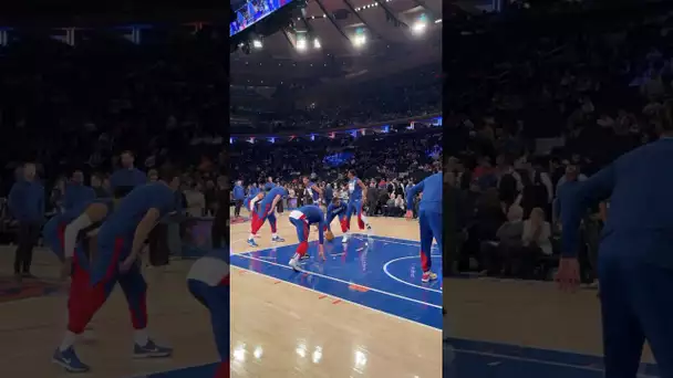 Pistons getting loose with some football pregame 🤣