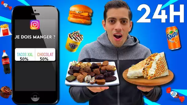 INSTAGRAM CONTROLE LA JOURNÉE PENDANT 24H ! 🍕🍔 ( incroyable vraiment)