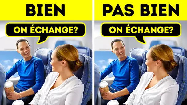 Ce que tu dois faire en avion en fonction de ton siège