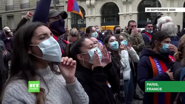 Paris : manifestation pro-arménienne devant l’ambassade d’Azerbaïdjan