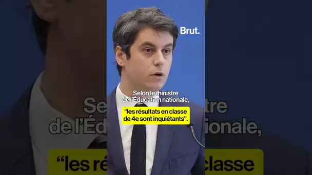 "Les résultats en classe de 4e sont inquiétants" selon le ministre de l'Éducation nationale