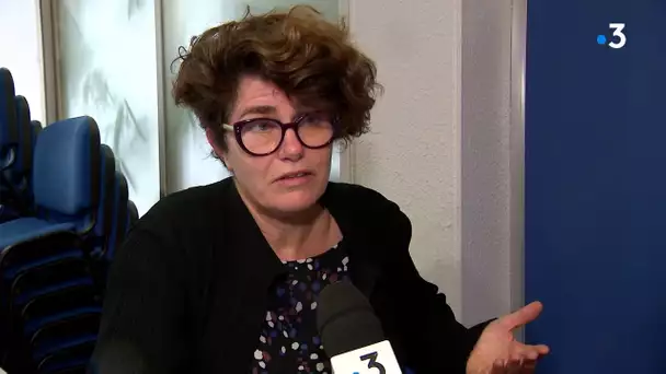 Véronique Delmas au micro de France 3 Normandie, le 16 octobre 2019