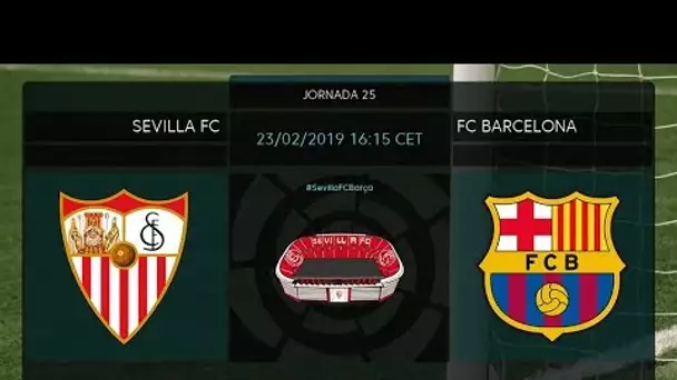 Calentamiento Sevilla FC vs FC Barcelona