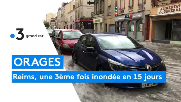 Reims, le centre ville inondé pour la 3ème fois en 15 jours