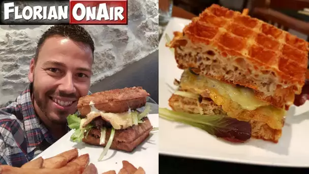 Une GAUFRE BURGER + une GAUFRE COOKIE! Pour fêter une bonne nouvelle!