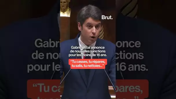 Gabriel Attal annonce de nouvelles sanctions pour les moins de 16 ans