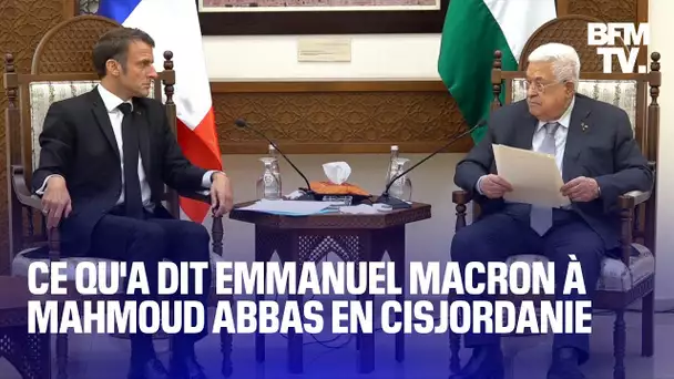 Voici ce qu'a dit Emmanuel Macron à Mahmoud Abbas, président de l'Autorité palestinienne