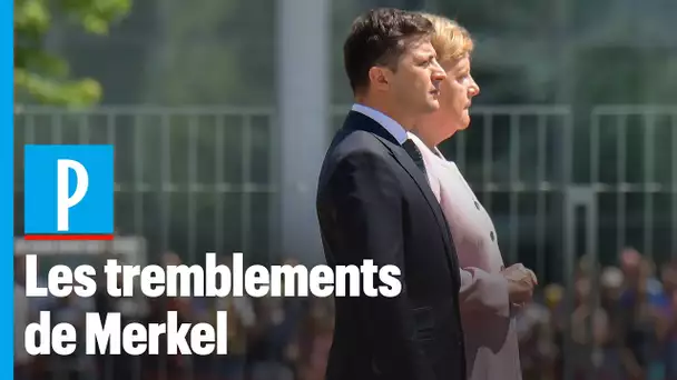 Angela Merkel prise de tremblements pendant une cérémonie officielle