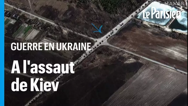 Guerre en Ukraine : les images d’un immense convoi militaire russe se dirigeant vers Kiev
